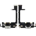 Charging Port Flex Cable With Board For iPhone 11 Pro (Used OEM Pull) (Silver)