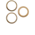 Back Camera Bezel Ring Only For iPhone 12 Pro (Gold) (3 Piece Set)