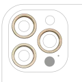 Back Camera Bezel Ring Only For iPhone 12 Pro Max (Gold) (3 Piece Set)
