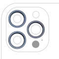 Back Camera Bezel Ring Only For iPhone 12 Pro Max (Pacific Blue) (3 Piece Set)