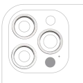 Back Camera Bezel Ring Only For iPhone 12 Pro Max (Silver) (3 Piece Set)