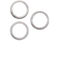 Back Camera Bezel Ring Only For iPhone 12 Pro Max (Silver) (3 Piece Set)