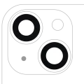 Back Camera Lens (Glass Only) With Adhesive For iPhone 14 / 14 Plus (2 Piece Set) (Aftermarket Plus) (10 Pack)