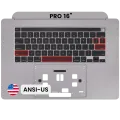 Top Case with Keyboard (ANSI US) For MacBook Pro 16" A2141 (2019) (OEM New) (Space Gray)