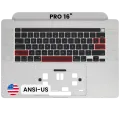 Top Case with Keyboard (ANSI US) For MacBook Pro 16" A2141 (2019) (OEM New) (Silver)