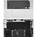 Top Case with Battery and Keyboard (ISO UK) For MacBook Pro 16" A2141 (2019) (OEM New) (Silver)