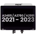 Дисплейний модуль LCD для MacBook Pro 16" A2485 (2021) Pro / Max / A2780 (2023) / A2991 (2023) (із попередньо встановленим кабелем датчика кута кришки) (Used OEM Pull: Grade A) (Silver)