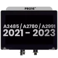 Дисплейний модуль LCD для MacBook Pro 16" A2485 (2021) Pro / Max / A2780 (2023) / A2991 (2023) (із попередньо встановленим кабелем датчика кута кришки) (Used OEM Pull: Grade B) (Space Gray)
