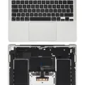 Top Case with Battery and Keyboard (ISO UK) For MacBook Air 13" A2337 (2020) (Silver)