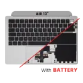 Top Case with Battery and Keyboard (ISO UK) For MacBook Air 13" A2681 (2022) (Silver)