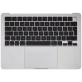 Top Case with Battery and Keyboard (ISO UK) For MacBook Air 13" A2681 (2022) (Silver)