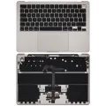 Top Case with Battery and Keyboard (ISO UK) For MacBook Air 13" A2681 (2022) (Starlight)