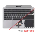 Top Case with Battery and Keyboard (ISO UK) For MacBook Air 13" A2681 (2022) (Space Gray)