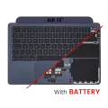 Top Case with Battery and Keyboard (ISO UK) For MacBook Air 13" A2681 (2022) (Midnight)