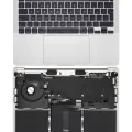 Top Case with Battery and Keyboard (ISO UK) For MacBook Pro 13" A2338 (2020) (Silver)