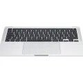 Top Case with Battery and Keyboard (ISO UK) For MacBook Pro 13" A2338 (2020) (Silver)