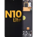 OLED Assembly With Frame For Samsung Galaxy Note 10 Lite (Refurbished) (Aura Black)