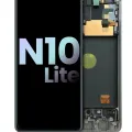 OLED Assembly With Frame For Samsung Galaxy Note 10 Lite (Service Pack) (Aura Glow / Silver)