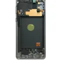 OLED Assembly With Frame For Samsung Galaxy Note 10 Lite (Service Pack) (Aura Glow / Silver)