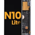 OLED Assembly With Frame For Samsung Galaxy Note 10 Lite (Refurbished) (Aura Glow / Silver)