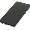 OLED Assembly With Frame For Samsung Galaxy Note 10 Lite (Refurbished) (Aura Glow / Silver)