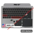 Top Case with Battery and Keyboard (ANSI US) For MacBook Pro 13" A1708 (2016) (Used OEM Pull: Grade A) (Space Gray)