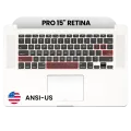 Top Case with Keyboard (ANSI US) and Microphone For MacBook Pro 15" A1398 (2015) (Used OEM Pull: Grade A)