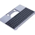 Top Case with Keyboard (ANSI US) and Microphone For MacBook 12" A1534 (2015) (Used OEM Pull: Grade A) (Space Gray)