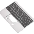 Top Case with Keyboard (ANSI US) and Microphone For MacBook 12" A1534 (2016-2017) (Used OEM Pull: Grade A) (Space Gray)