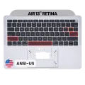 Top Case with Keyboard (ANSI US) For MacBook Air 13" A1932 (2018-2019) (Used OEM Pull: Grade A) (Space Gray)