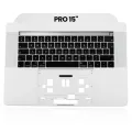 Top Case with Keyboard (ISO UK) For MacBook Pro 15" A1990 (2018-2019) (Used OEM Pull: Grade A) (Silver)