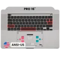 Top Case with Keyboard (ANSI US) For MacBook Pro 16" A2141 (2019) (Used OEM Pull: Grade A) (Space Gray)