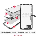 OCA Master 4-in-1 Long Flex (Digitizer Touch With Glass + OCA + Frame Pre-installed) For iPhone XS