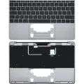 Top Case with Keyboard (ISO UK) and Microphone For MacBook 12" A1534 (2016-2017) (OEM New) (Space Gray)