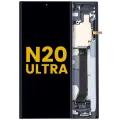 Дисплейний модуль (OLED) з рамкою для Samsung Galaxy Note 20 Ultra 5G (Refurbished) (Mystic Black)
