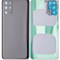 Back Cover Glass With Camera Lens For Samsung Galaxy S20 Plus 5G (No Logo) (Aftermarket Plus) (Cosmic Black)