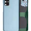 Back Cover Glass With Camera Lens For Samsung Galaxy S20 Plus 5G (No Logo) (Aftermarket Plus) (Cloud Blue)
