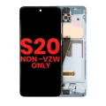 OLED Assembly With Frame For Samsung Galaxy S20 5G (Non-Verizon 5G UW Frame) (Aftermarket Plus) (Cloud Blue)