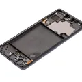 OLED Assembly With Frame For Samsung Galaxy A71 5G (A716U / 2020) (Refurbished) (Prism Cube Black)