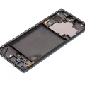 OLED Assembly With Frame For Samsung Galaxy A71 5G (A716U / 2020) (Service Pack) (Prism Cube Black)