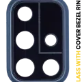 Back Camera Lens With Cover Bezel Ring For Samsung Galaxy A71 (A715 / 2020) (Prism Crush Black)