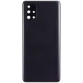 Back Cover Glass With Camera Lens For Samsung Galaxy A71 (A715 / 2020) (Aftermarket Plus) ( Prism Crush Black)