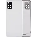 Back Cover Glass With Camera Lens For Samsung Galaxy A71 (A715 / 2020) (Aftermarket Plus) ( Prism Crush Silver)
