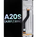 LCD Assembly With Frame For Samsung Galaxy A20s (A207 / 2019) (Service Pack) (All Colors)