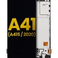 Дисплейний модуль (OLED) з рамкою для Samsung Galaxy A41 (A415 / 2020) (Refurbished) (Prism Crush Black)