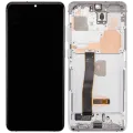 OLED Assembly With Frame For Samsung Galaxy S20 Ultra 5G (Refurbished) (Cloud White)