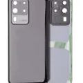 Back Cover Glass With Camera Lens For Samsung Galaxy S20 Ultra 5G (No Logo) (Aftermarket Plus) (Cosmic Black)