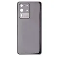 Back Cover Glass With Camera Lens For Samsung Galaxy S20 Ultra 5G (No Logo) (Aftermarket Plus) (Cosmic Black)