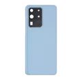 Back Cover Glass With Camera Lens For Samsung Galaxy S20 Ultra 5G (No Logo) (Aftermarket Plus) (Cloud Blue)