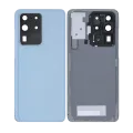 Back Cover Glass With Camera Lens For Samsung Galaxy S20 Ultra 5G (No Logo) (Aftermarket Plus) (Cloud Blue)